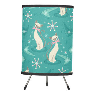 Kitsch Kitten Collectibles - Siamese Cats Tripod Lamp