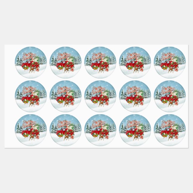 Kitsch Vintage Christmas Labels (Sheet)