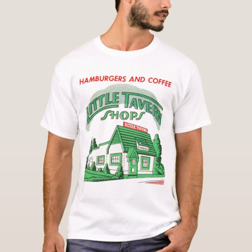 Kitsch Vintage Little Tavern Shops Hamburgers T_Shirt