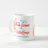 Kitsch Vintage Pink Elephant Cocktail Lounge Coffee Mug (Front Left)