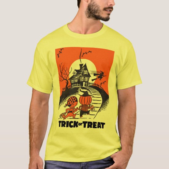 Kitsch Vintage 'Trick or Treat' Halloween Kids T-Shirt
