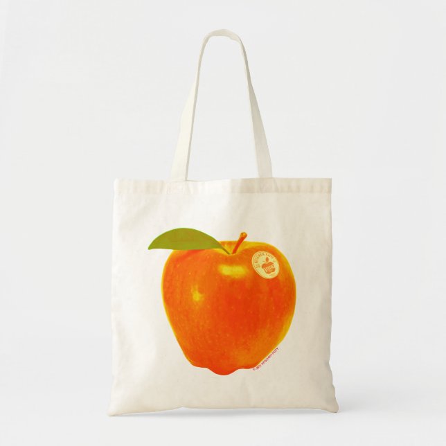 Kitschen Fatty Apple Tote Bag (Front)