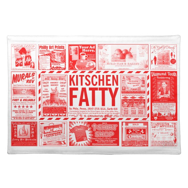 Kitschen Fatty Cloth Placemat (Front)