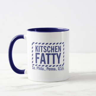 Kitschen Fatty Logo Mug Deli Blue
