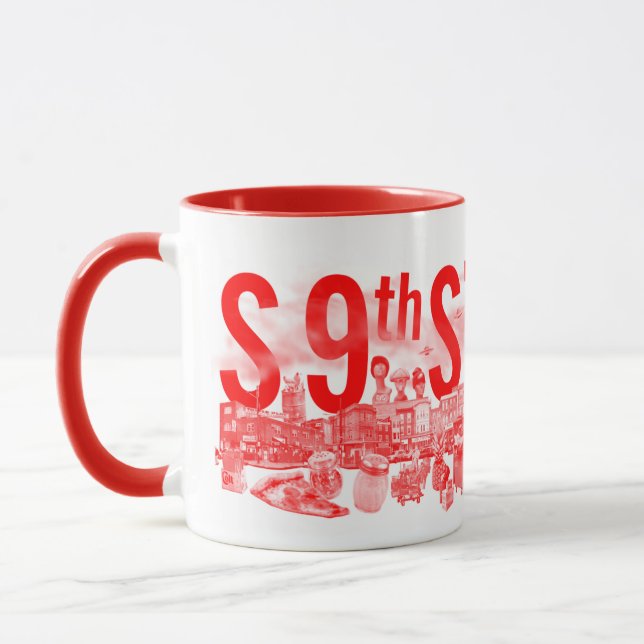 Kitschen Fatty S 9th St Mug Diner Red (Left)