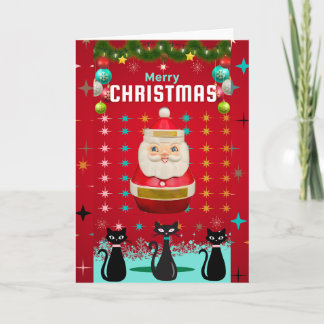 Kitschmas Spectacular: Santa and Starbursts Card