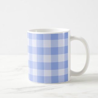 Kitschy blue gingham retro kitchen coffee mug