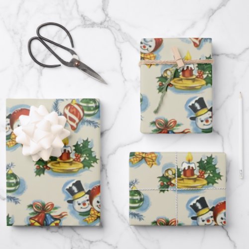 Kitschy Christmas Wrapping Paper Sheets