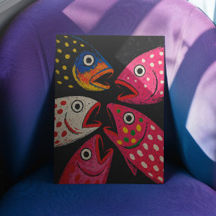 Kitschy Fish Poster Or Decoupage Paper