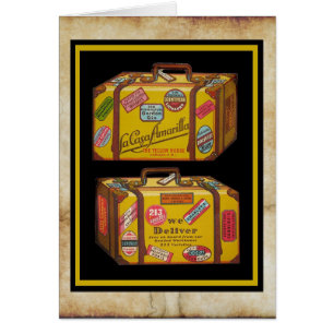 Kitschy old travel-themed menu design! cards