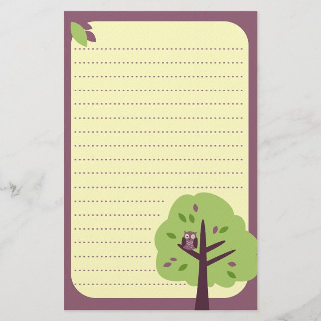 Kitschy Owl Stationary Stationery (Front)