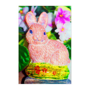 Kitschy rabbit acrylic print