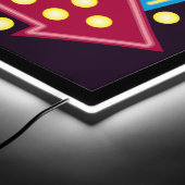 Kitschy Retro 1950s Neon Look Personalized Diner LED Sign (Corner)