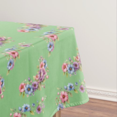 Kitschy Retro floral kitchen Tablecloth