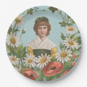 Kitschy Retro German Valentine's Card, 1884 Paper Plates