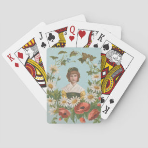 Kitschy Retro German Valentine's Card, 1884 Poker Cards