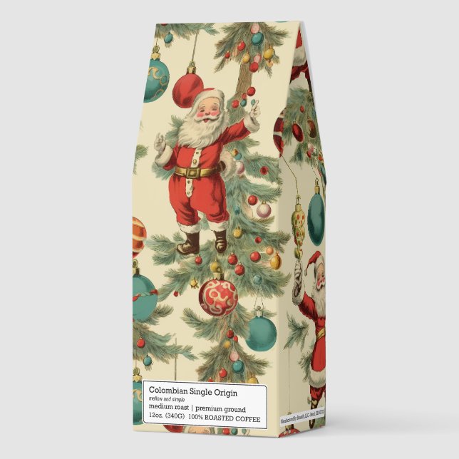 Kitschy Santa and Ornaments  Roasted Coffee (Front)