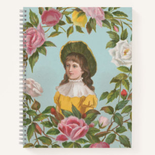 Kitschy Vintage German Valentine's Card, 1884 Notebook
