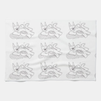 Kitsu Kitsa Cat Ukrainian Perogies Kitchen Towel