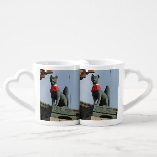 Kitsune キツネ Fox with Jewel in Mouth Coffee Mug Set