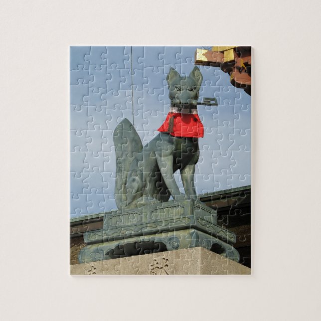 Kitsune キツネ (Fox) with Key in Mouth Jigsaw Puzzle (Vertical)