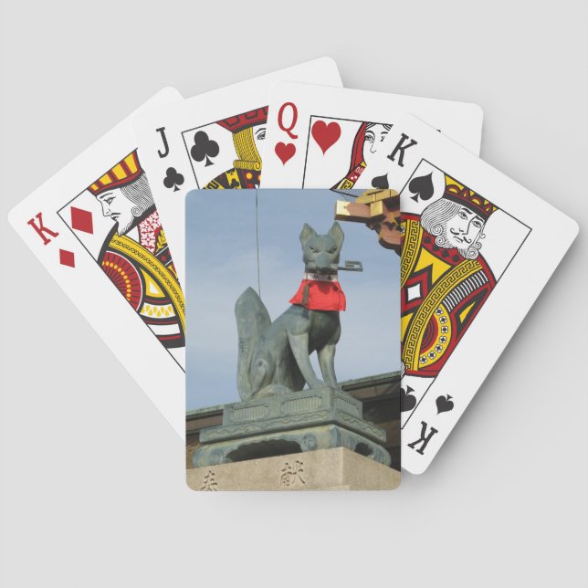 Kitsune キツネ (Fox) with Key in Mouth Poker Cards (Back)