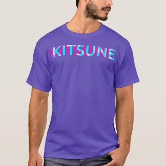 Kitsune Fox Japanese Glitch Anime Aesthetic Vaporw T-Shirt