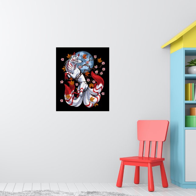Kitsune Japanese Fox Poster | Zazzle