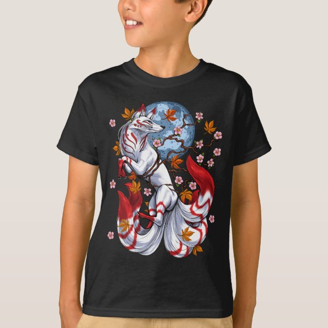 Kitsune Japanese Fox T-Shirt (Front)