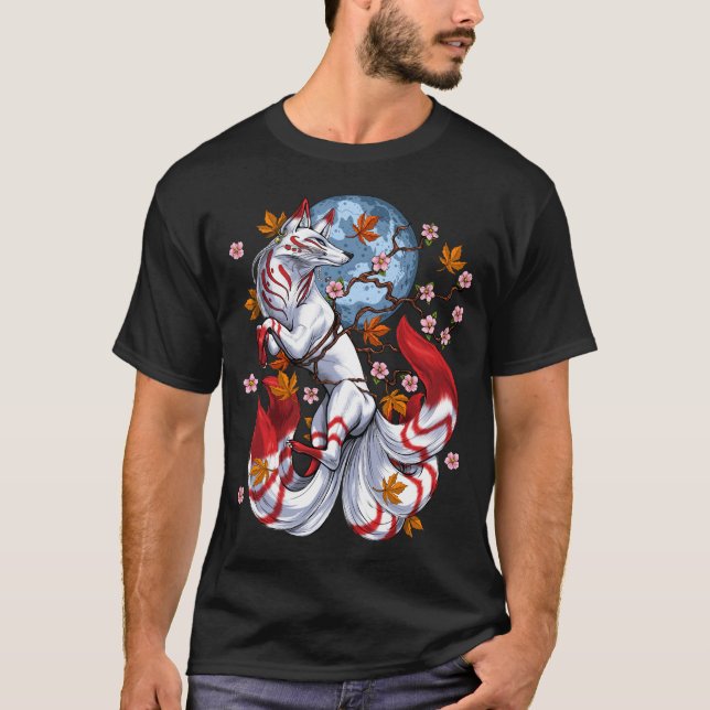 Kitsune Japanese Fox T-Shirt (Front)