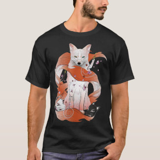 Kitsune Japanese Kami Inari Nine-Tailed Fox Fox Sp T-Shirt