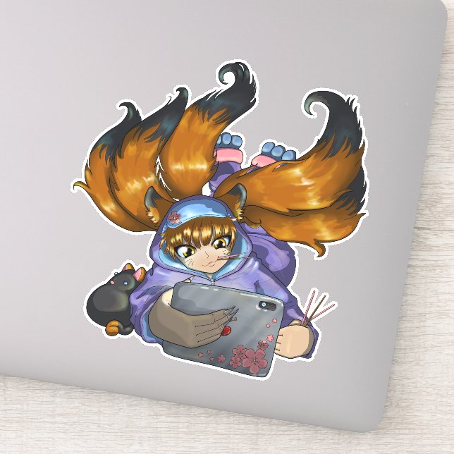 Kitsune Life Sticker (Detail)