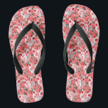 Kitsune masks and blooming camellia on pink flip flops<br><div class="desc">Seamless pattern with Kitsune masks and blooming Japanese camellia</div>