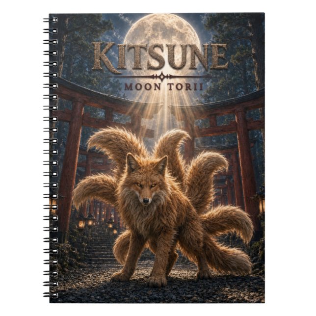 Kitsune Moon Torii Dark Cinema Notebook (Front)