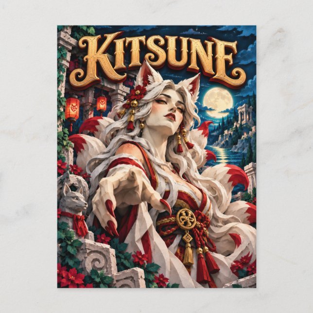 Kitsune, Paper Cut Monster Postcard (Front)