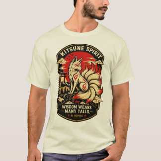 Kitsune Spirit – Japanese Fox Yokai Vintage Mythol T-Shirt