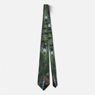 Kitsunegetsu Animal Nature fox moon animal nature Neck Tie