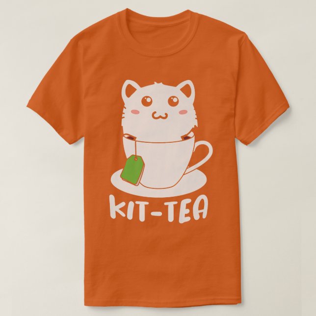 Kittea T Cute Cat in Teacup Tee Funny Novelty Grap (Design Front)