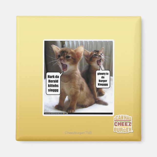 Kitteh carols magnet (Front)