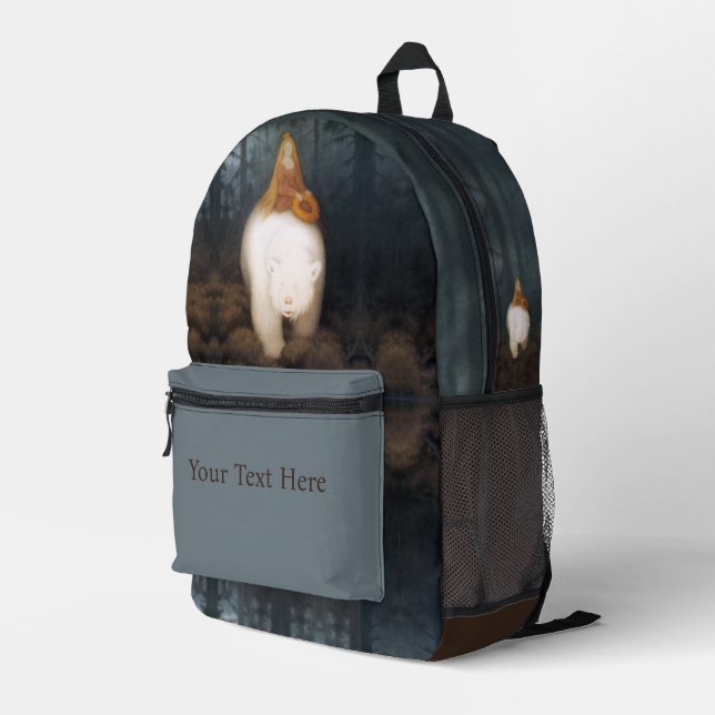 Kittelsen - White-Bear King Valemon Printed Backpack (Back Corner Right)