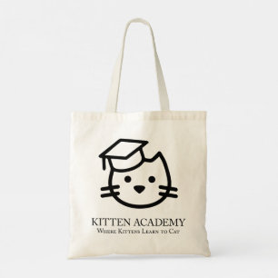 Kitten Academy Plain Logo Tote Bag