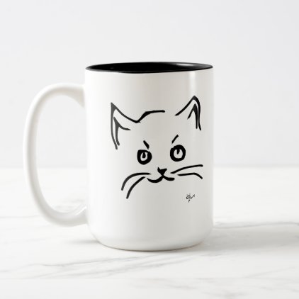 Kitten - Adolf Lorenzo Two-Tone Coffee Mug