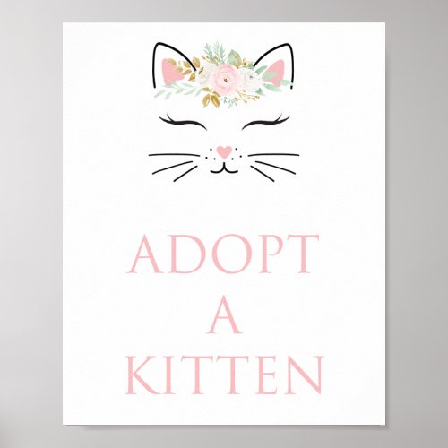 Kitten Adoption Sign kitty birthday party
