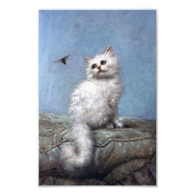 Kitten and Bee, Carl Kahler Photo Print (Front)