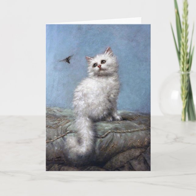 Kitten and Bee, Carl Kahler Thank You Card (Front)