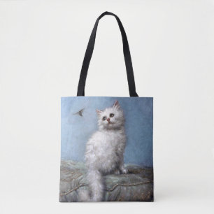 Kitten and Bee, Carl Kahler Tote Bag