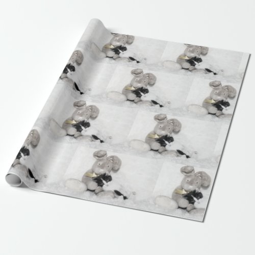 Kitten and bunny wrapping paper
