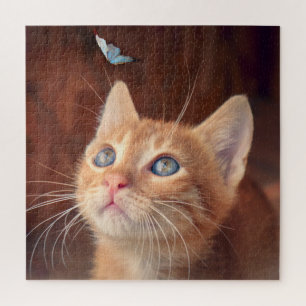Kitten and Butterfly Jigsaw Puzzle
