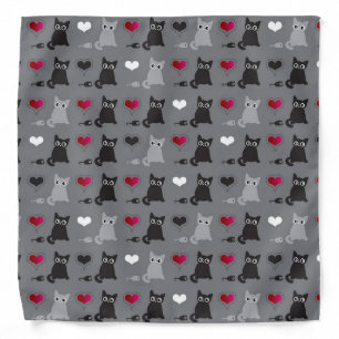 kitten and mice pattern bandana