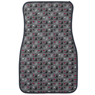 kitten and mice pattern car mat